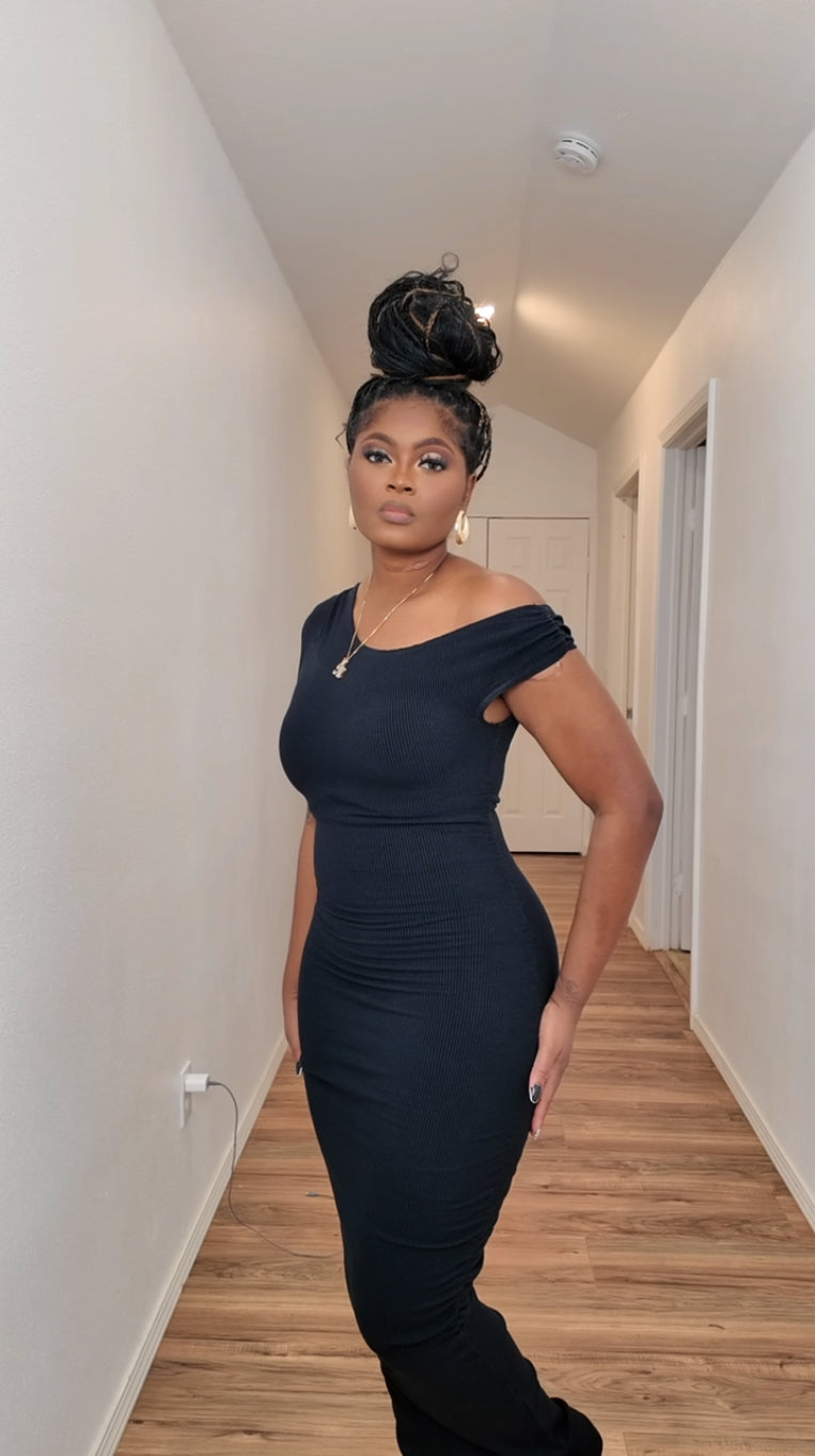 Fade Black Bandage Maxi Dress SZ S