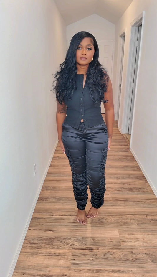 Stacked Satin Pants Women’s SZ M
